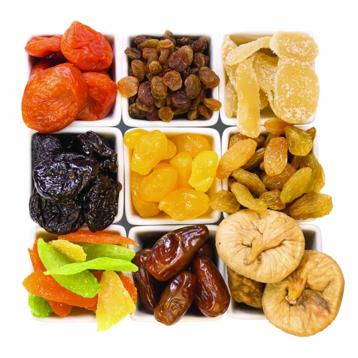 	
dried fruit